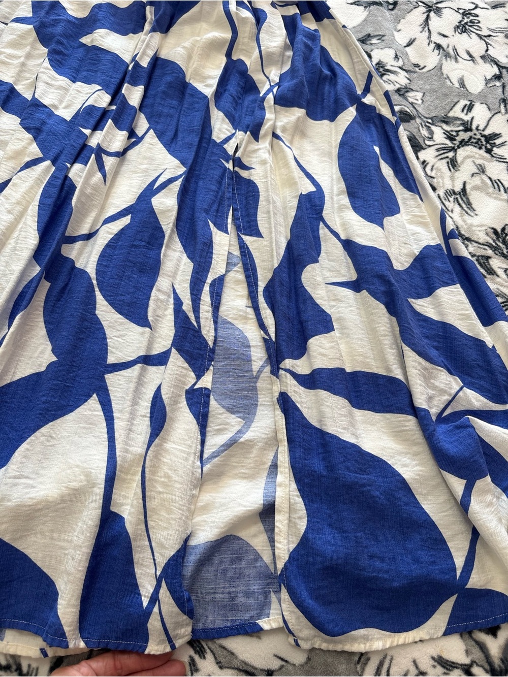 Cupshe Royal Blue and White Maxi Dress with Side Slit - Picture 8 of 13